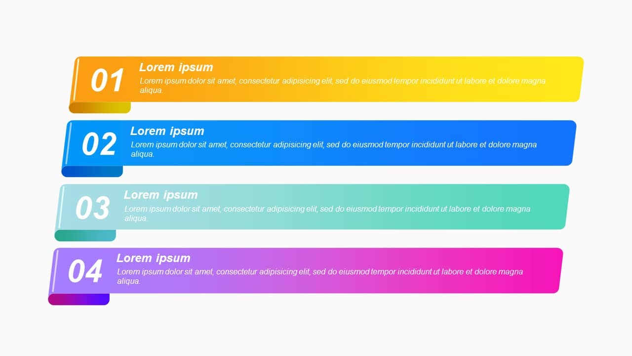 Ribbon Banner 4 Steps Text Box