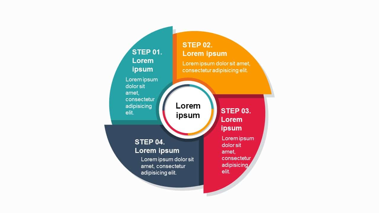 Circluar 4 steps Diagram