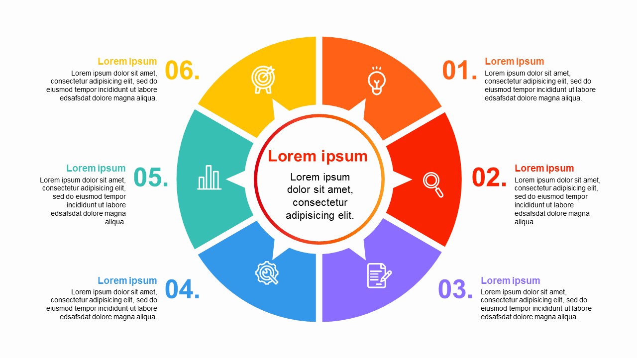 6 Steps Circular Diagram