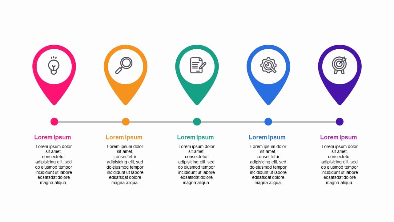 Pins 5 Steps Timeline