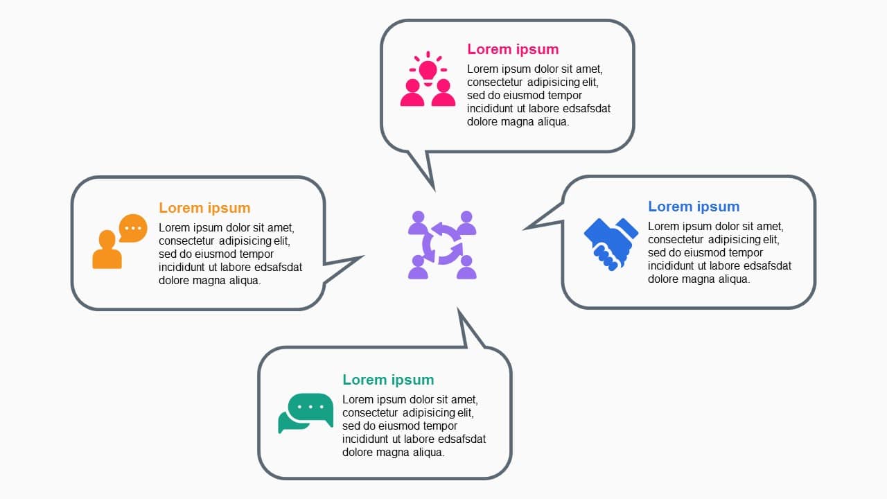 Communication 4 Steps Diagram
