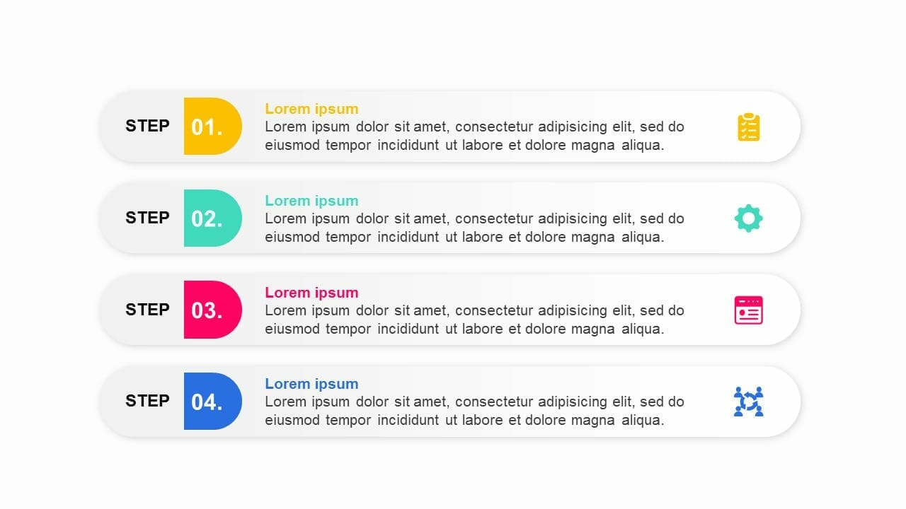 modern 4 Steps Text Box