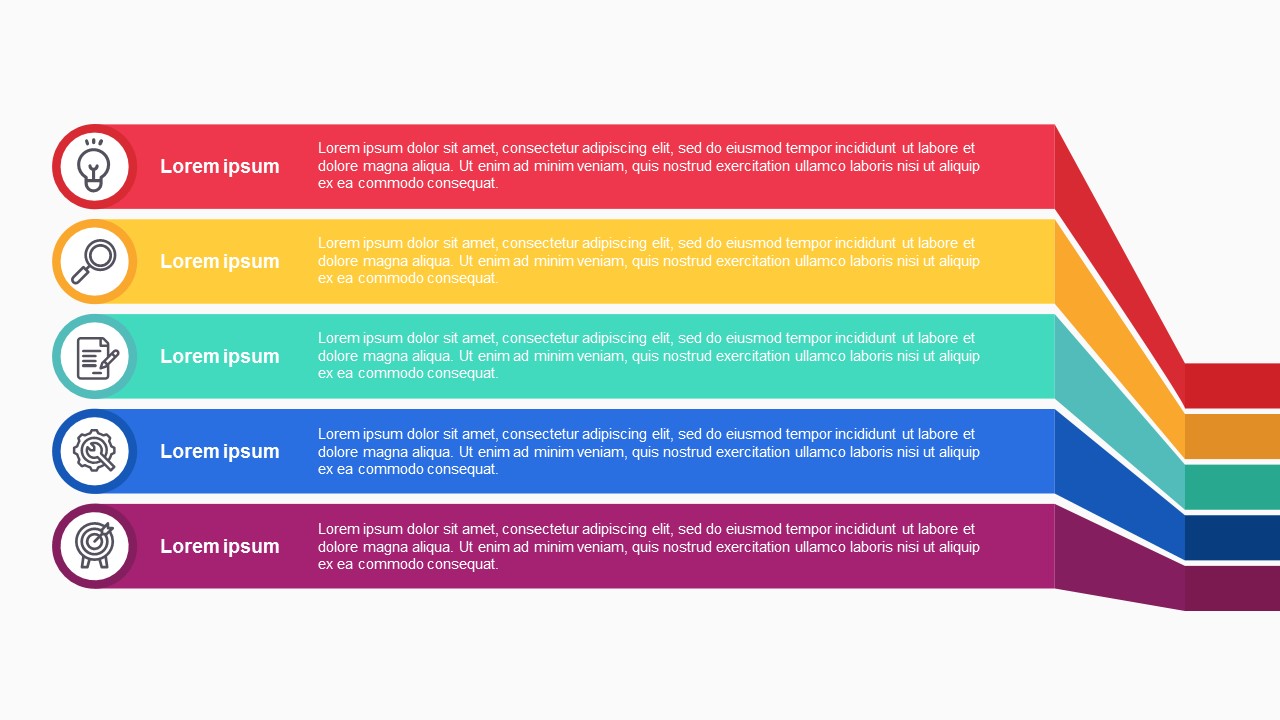 5 Item Ribbon Slide Text Box
